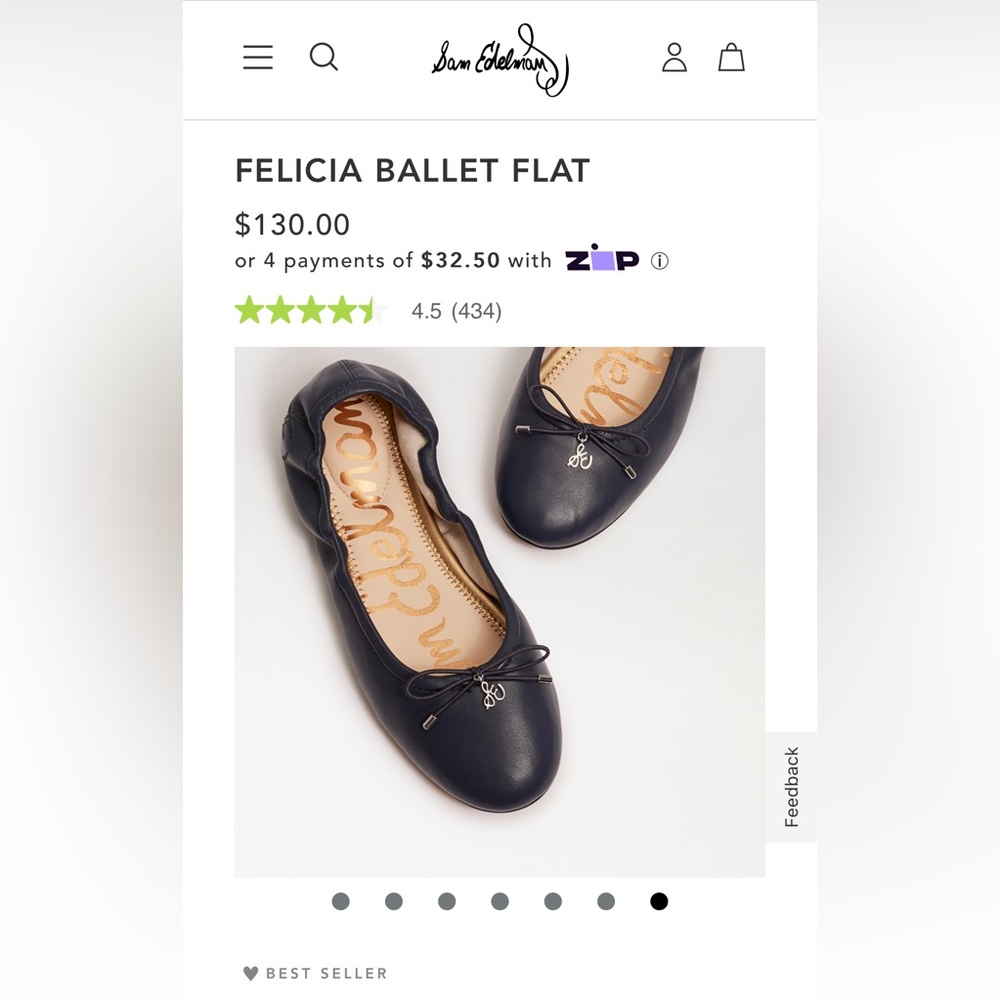 Sam Edelman FELICIA Ballet Flat - Navy